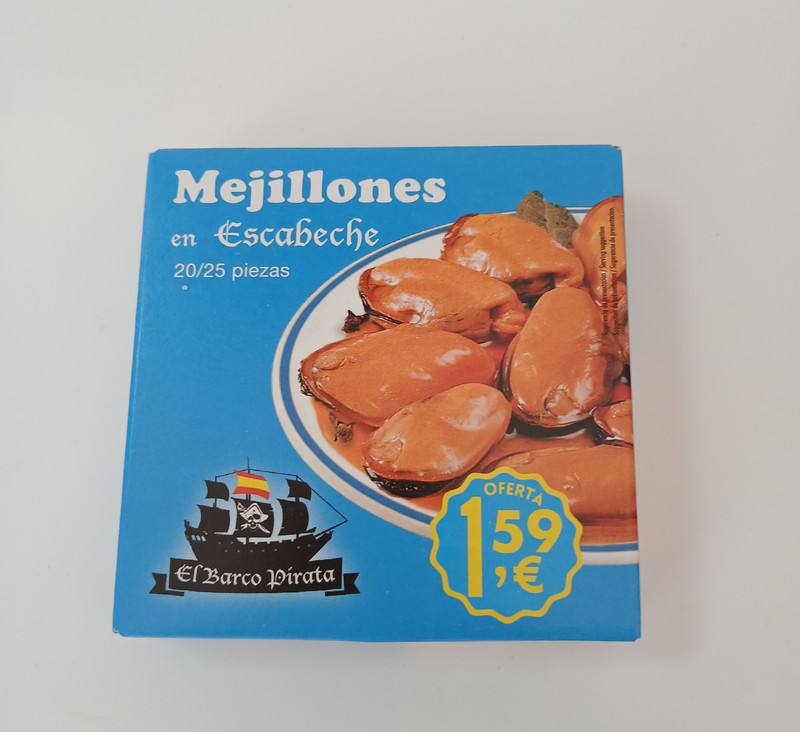 Mejillones en Escabeche "El Barco Pirata"